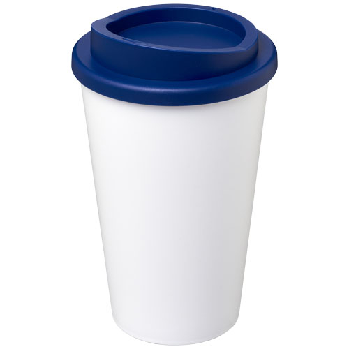 Gobelet publicitaire isolant 350ml Americano® Blanc / Bleu